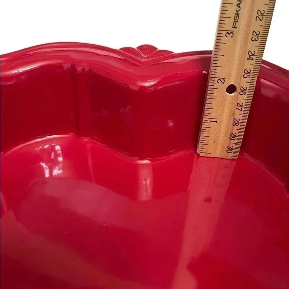 Princess House Pavillion Berry Heart Shaped Red Bake and Serve Bowl Pan - Picture 9 of 14